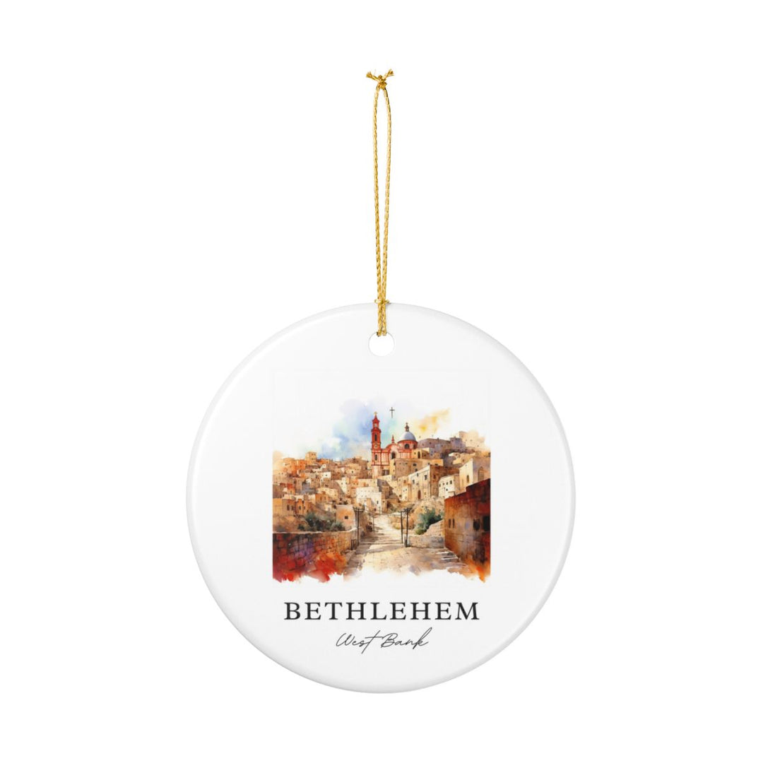 Bethlehem West Bank Ornament: Unique Bethlehem West Bank Souvenir, Bethlehem West Bank Xmas Decor, and Authentic Bethlehem West Bank Gift