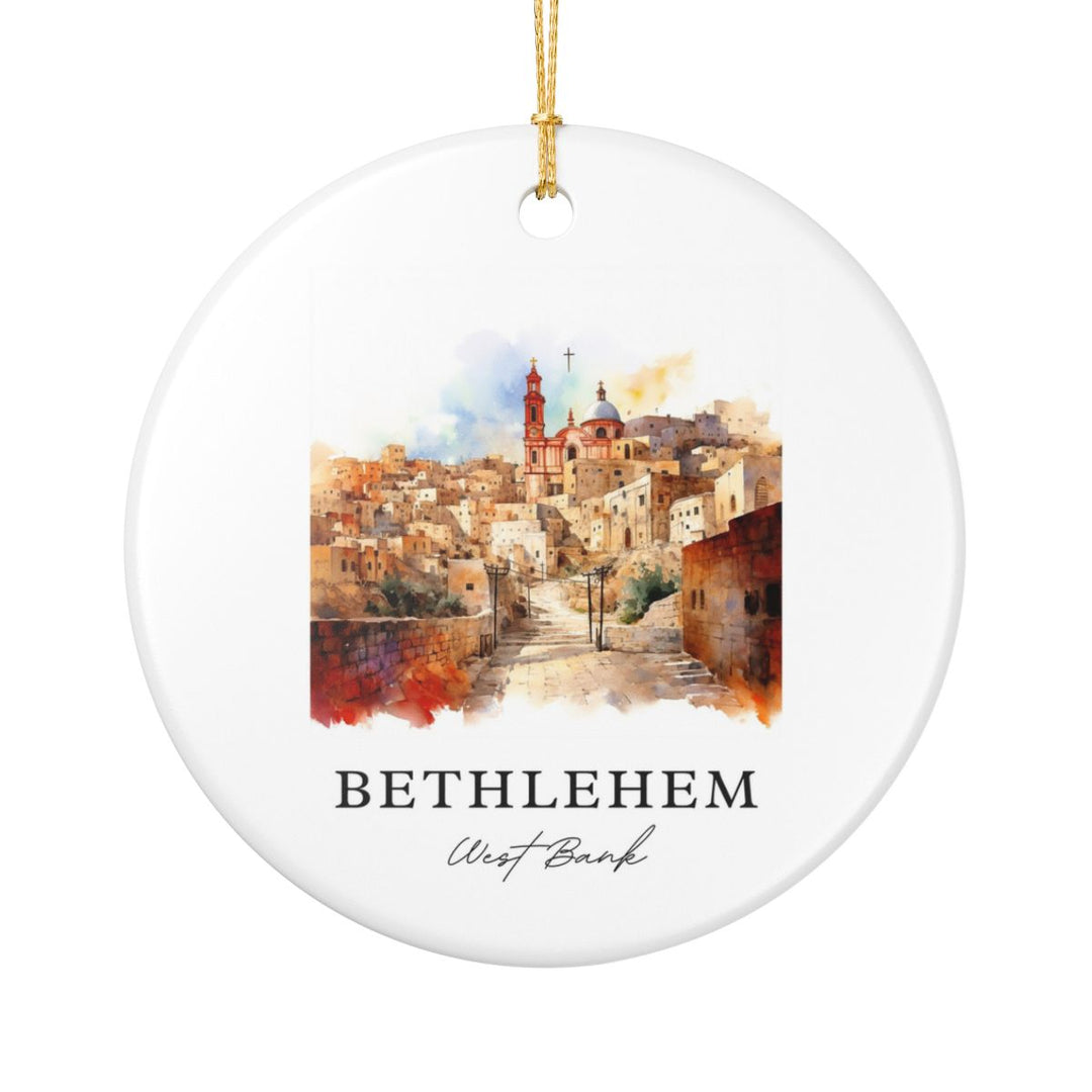 Bethlehem West Bank Ornament: Unique Bethlehem West Bank Souvenir, Bethlehem West Bank Xmas Decor, and Authentic Bethlehem West Bank Gift