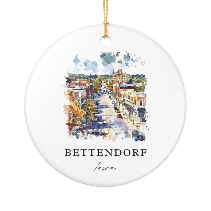 Bettendorf Iowa Ornament: Unique Bettendorf Souvenir, Bettendorf Iowa Xmas Decor, and Authentic Bettendorf Gift