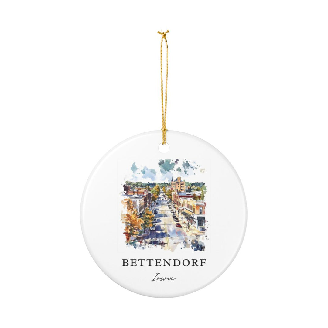 Bettendorf Iowa Ornament: Unique Bettendorf Souvenir, Bettendorf Iowa Xmas Decor, and Authentic Bettendorf Gift