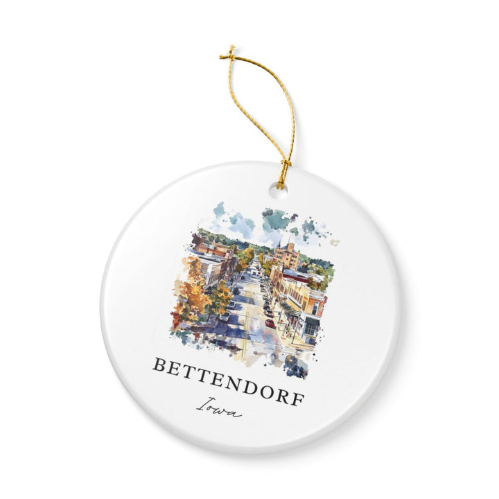 Bettendorf Iowa Ornament: Unique Bettendorf Souvenir, Bettendorf Iowa Xmas Decor, and Authentic Bettendorf Gift