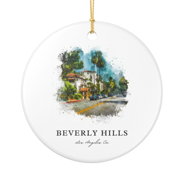 Beverly Hills los Angeles CA Ornament: Unique Beverly Hills los Angeles Souvenir, Beverly Hills los Angeles California Xmas Decor, and Authentic Beverly Hills los Angeles Gift