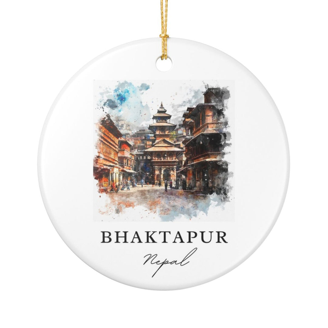 Bhaktapur Nepal Ornament: Unique Bhaktapur Souvenir, Bhaktapur Nepal Xmas Decor, and Authentic Bhaktapur Gift