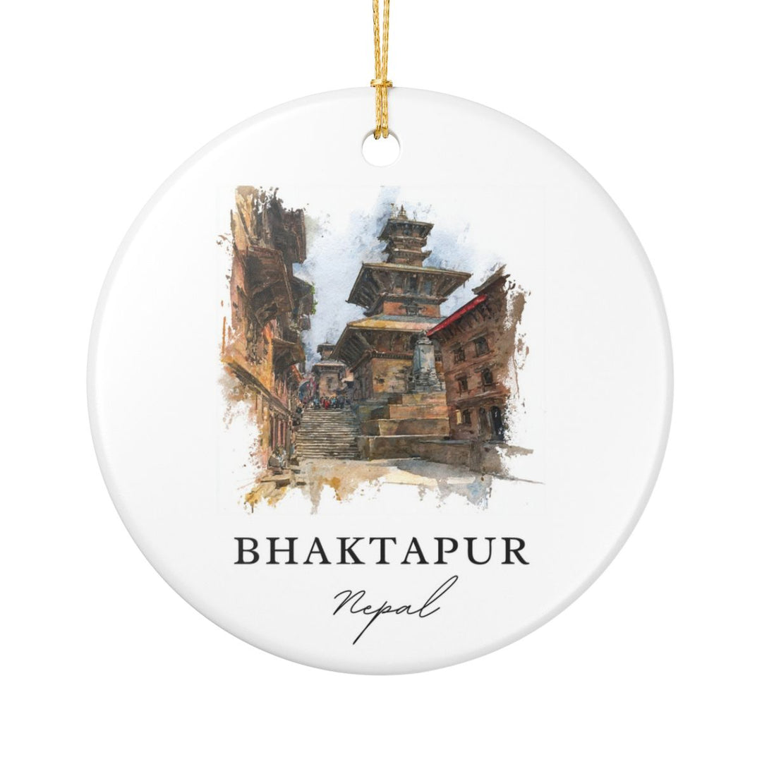 Bhaktapur Nepal Ornament: Unique Bhaktapur Souvenir, Bhaktapur Nepal Xmas Decor, and Authentic Bhaktapur Gift