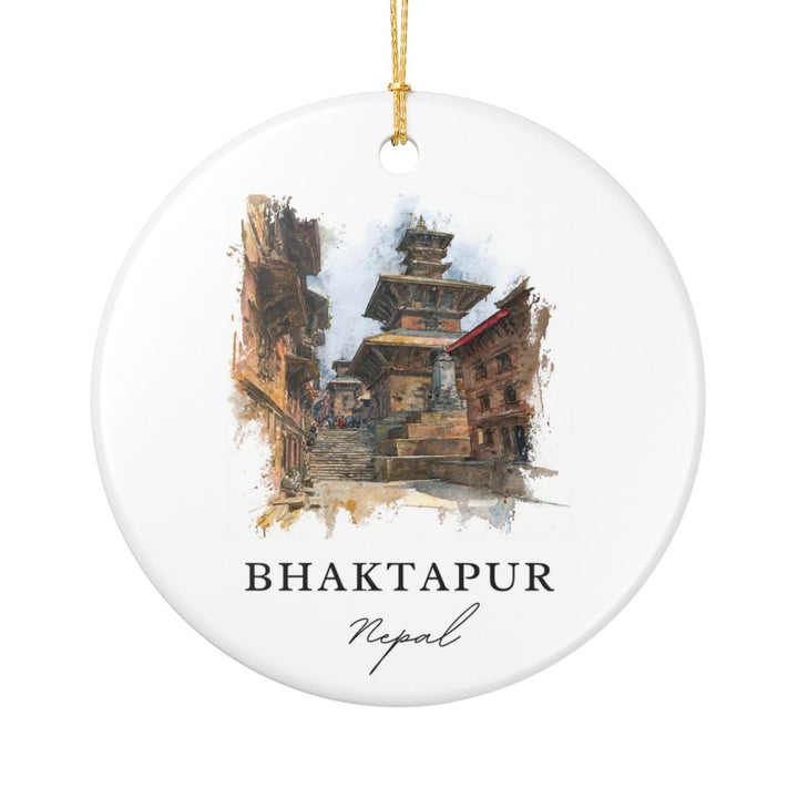 Bhaktapur Nepal Ornament: Unique Bhaktapur Souvenir, Bhaktapur Nepal Xmas Decor, and Authentic Bhaktapur Gift