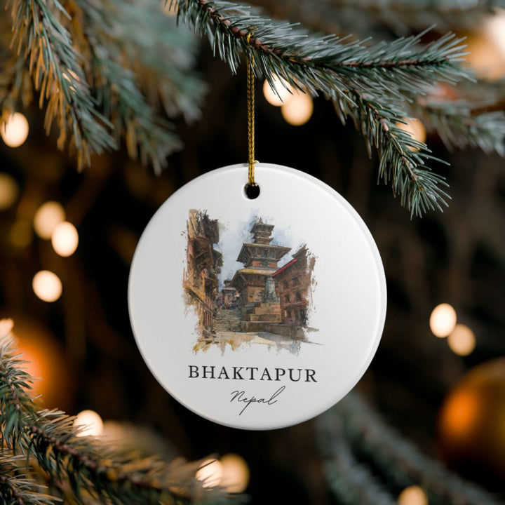 Bhaktapur Nepal Ornament: Unique Bhaktapur Souvenir, Bhaktapur Nepal Xmas Decor, and Authentic Bhaktapur Gift