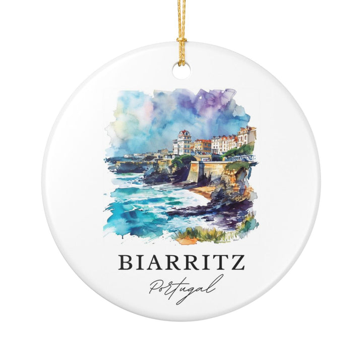 Biarritz France Ornament: Unique Biarritz Souvenir, Biarritz France Xmas Decor, and Authentic Biarritz Gift