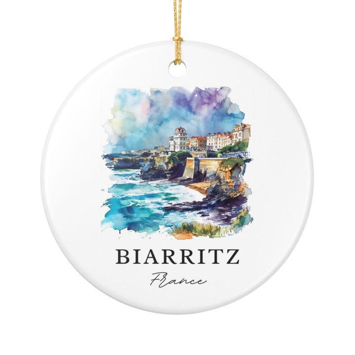 Biarritz France Ornament: Unique Biarritz Souvenir, Biarritz France Xmas Decor, and Authentic Biarritz Gift
