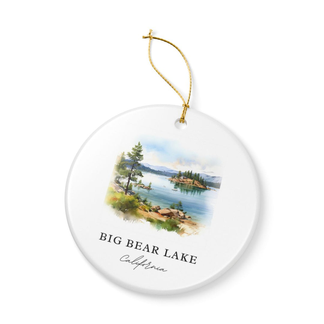 Big Bear Lake California Ornament: Unique Big Bear Lake Souvenir, Big Bear Lake California Xmas Decor, and Authentic Big Bear Lake Gift