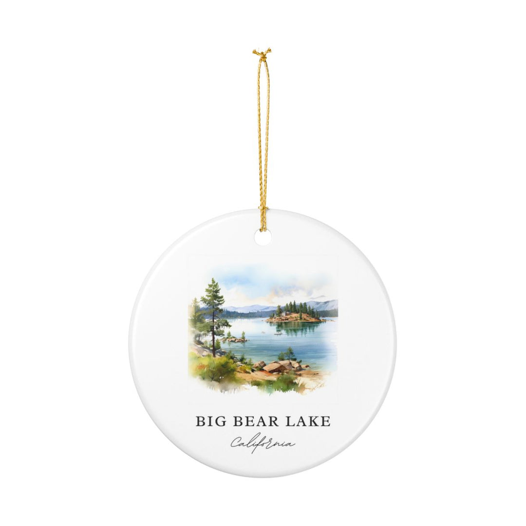Big Bear Lake California Ornament: Unique Big Bear Lake Souvenir, Big Bear Lake California Xmas Decor, and Authentic Big Bear Lake Gift