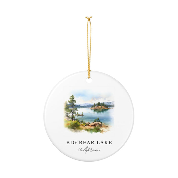 Big Bear Lake California Ornament: Unique Big Bear Lake Souvenir, Big Bear Lake California Xmas Decor, and Authentic Big Bear Lake Gift