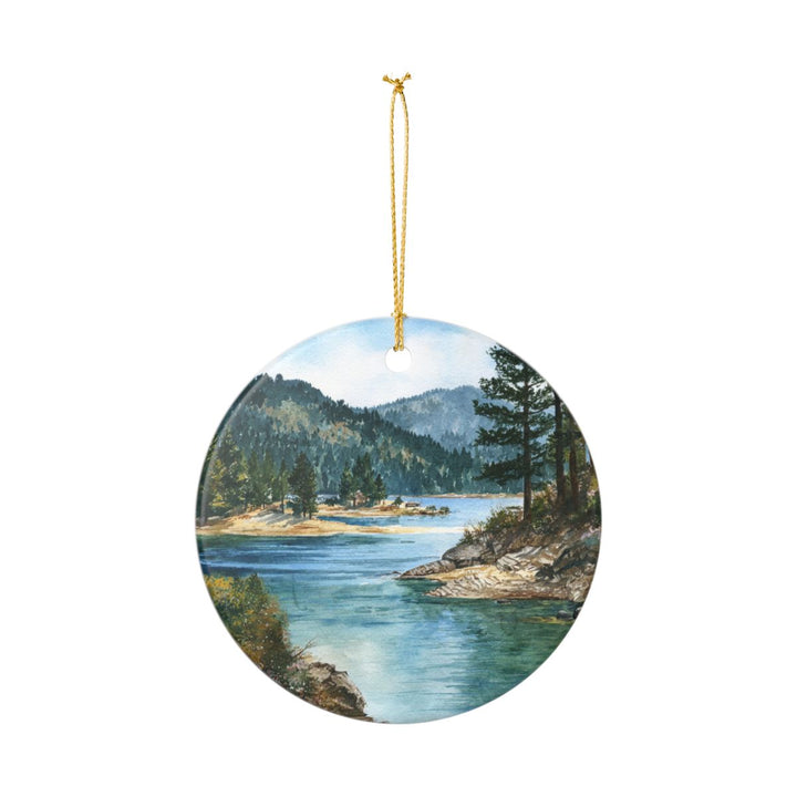Big Bear Lake California USA Ornament: Unique Big Bear Lake Souvenir, Big Bear Lake California Xmas Decor, and Authentic Big Bear Lake Gift