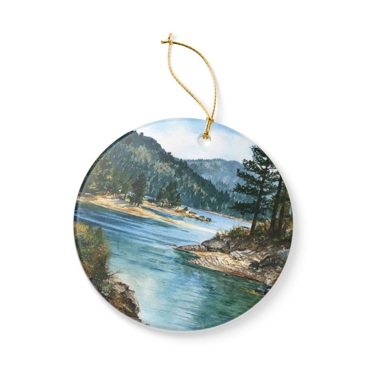 Big Bear Lake California USA Ornament: Unique Big Bear Lake Souvenir, Big Bear Lake California Xmas Decor, and Authentic Big Bear Lake Gift