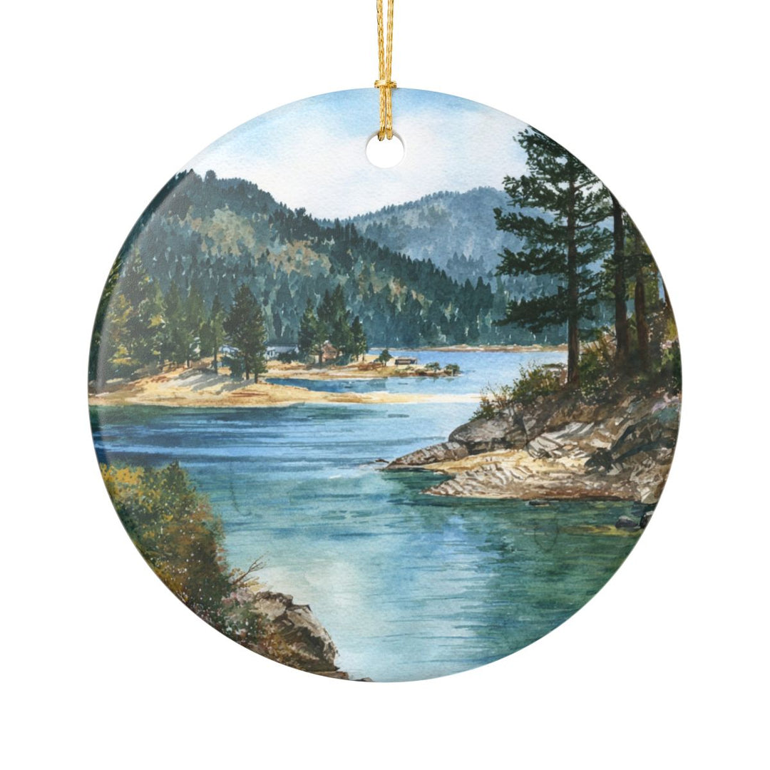 Big Bear Lake California USA Ornament: Unique Big Bear Lake Souvenir, Big Bear Lake California Xmas Decor, and Authentic Big Bear Lake Gift