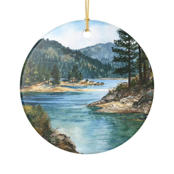 Big Bear Lake California USA Ornament: Unique Big Bear Lake Souvenir, Big Bear Lake California Xmas Decor, and Authentic Big Bear Lake Gift