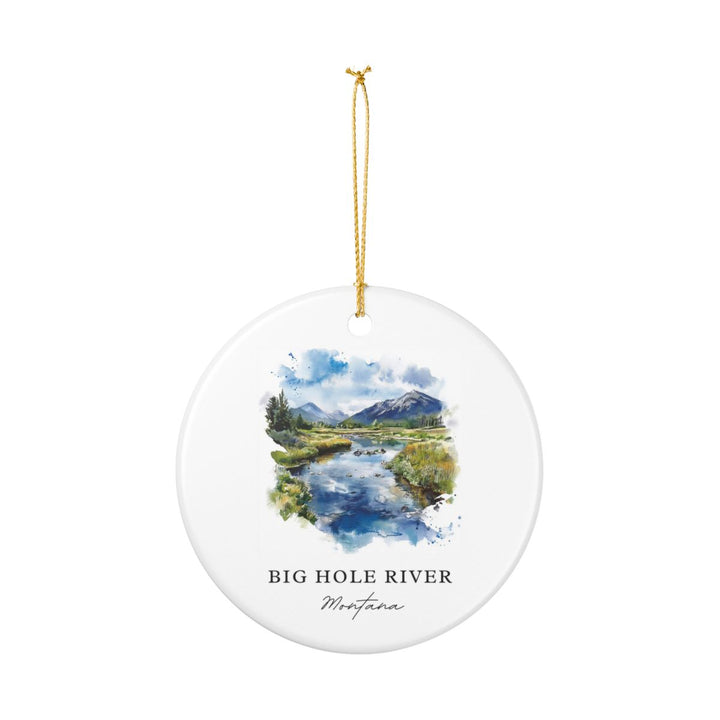 Big Hole River Montana USA Ornament: Unique Big Hole River Souvenir, Big Hole River Montana Xmas Decor, and Authentic Big Hole River Gift