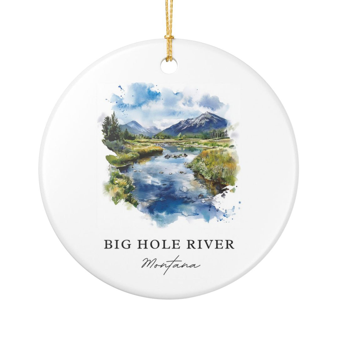 Big Hole River Montana USA Ornament: Unique Big Hole River Souvenir, Big Hole River Montana Xmas Decor, and Authentic Big Hole River Gift