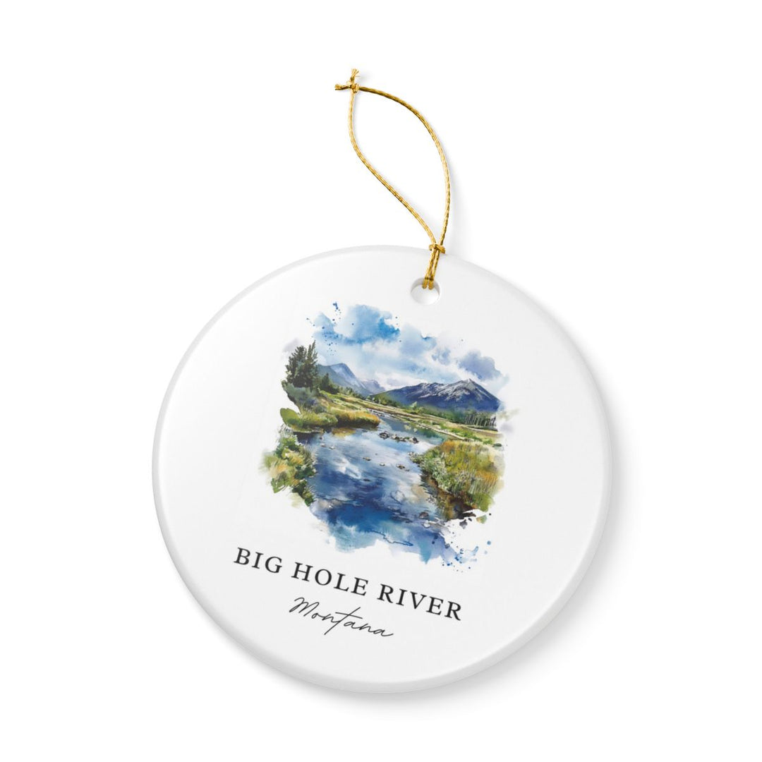 Big Hole River Montana USA Ornament: Unique Big Hole River Souvenir, Big Hole River Montana Xmas Decor, and Authentic Big Hole River Gift