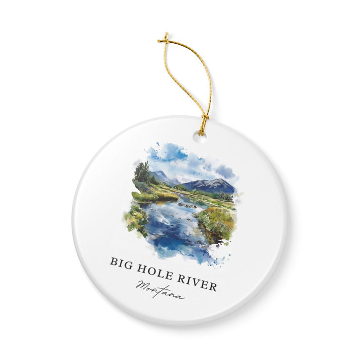 Big Hole River Montana USA Ornament: Unique Big Hole River Souvenir, Big Hole River Montana Xmas Decor, and Authentic Big Hole River Gift