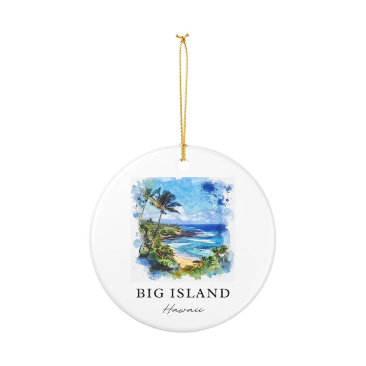 Big Island Hawaii Ornament: Unique Big Island Souvenir, Big Island Hawaii Xmas Decor, and Authentic Big Island Gift