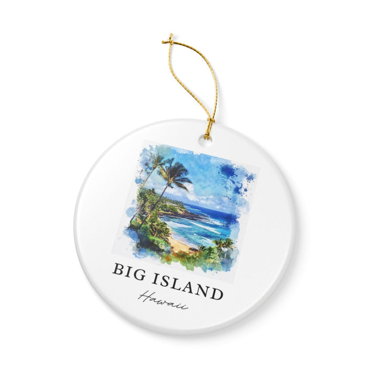 Big Island Hawaii Ornament: Unique Big Island Souvenir, Big Island Hawaii Xmas Decor, and Authentic Big Island Gift