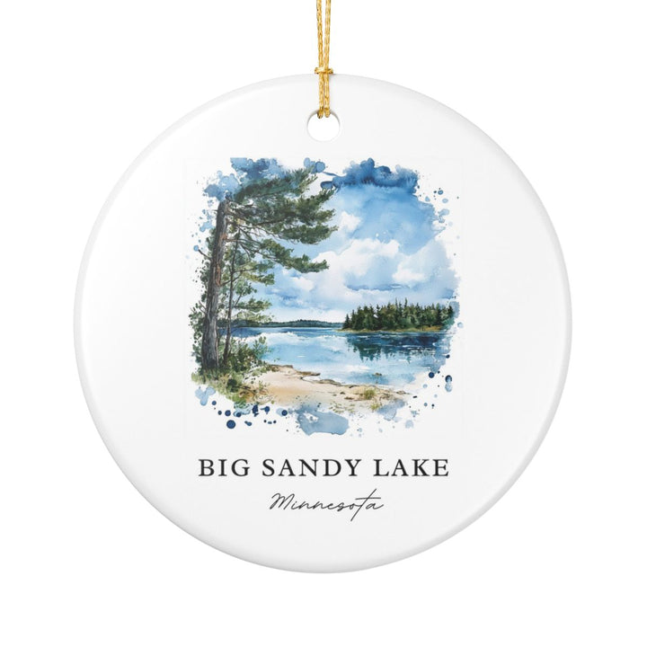Big Sandy Lake Minnesota USA Ornament: Unique Big Sandy Lake Souvenir, Big Sandy Lake Minnesota Xmas Decor, and Authentic Big Sandy Lake Gift