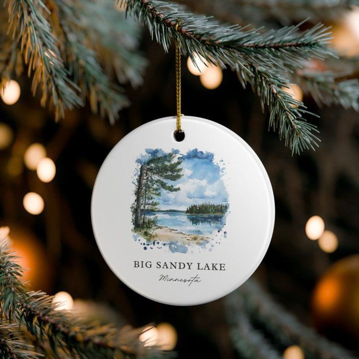 Big Sandy Lake Minnesota USA Ornament: Unique Big Sandy Lake Souvenir, Big Sandy Lake Minnesota Xmas Decor, and Authentic Big Sandy Lake Gift