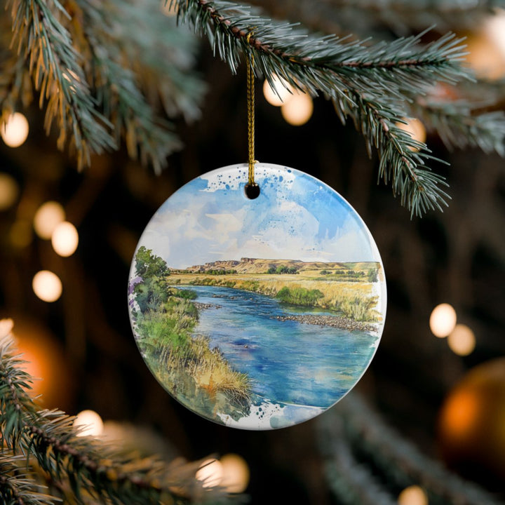 Bighorn River Montana USA Ornament: Unique Bighorn River Souvenir, Bighorn River Montana Xmas Decor, and Authentic Bighorn River Gift
