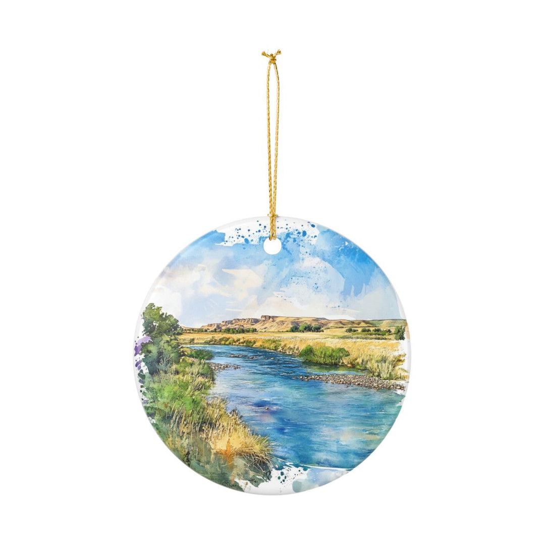 Bighorn River Montana USA Ornament: Unique Bighorn River Souvenir, Bighorn River Montana Xmas Decor, and Authentic Bighorn River Gift
