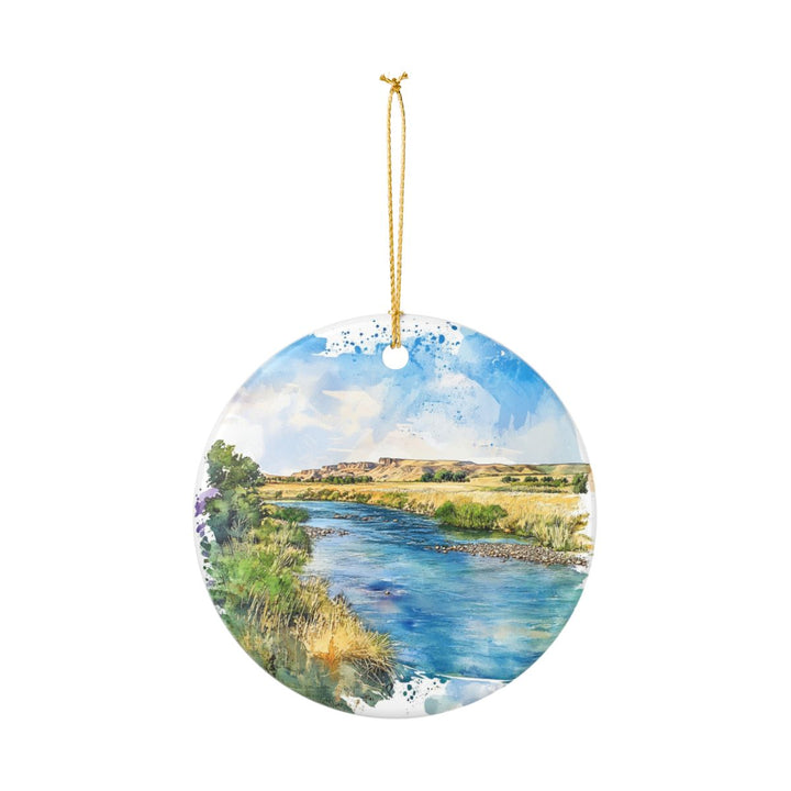 Bighorn River Montana USA Ornament: Unique Bighorn River Souvenir, Bighorn River Montana Xmas Decor, and Authentic Bighorn River Gift