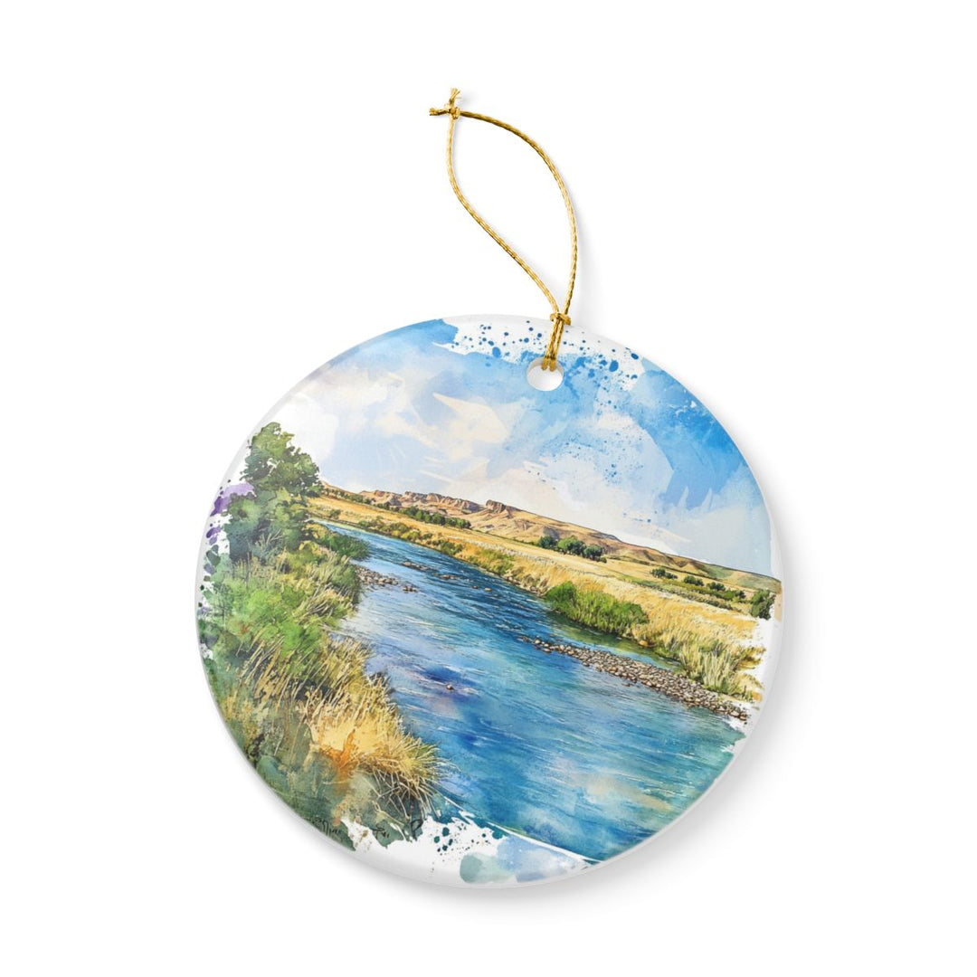 Bighorn River Montana USA Ornament: Unique Bighorn River Souvenir, Bighorn River Montana Xmas Decor, and Authentic Bighorn River Gift
