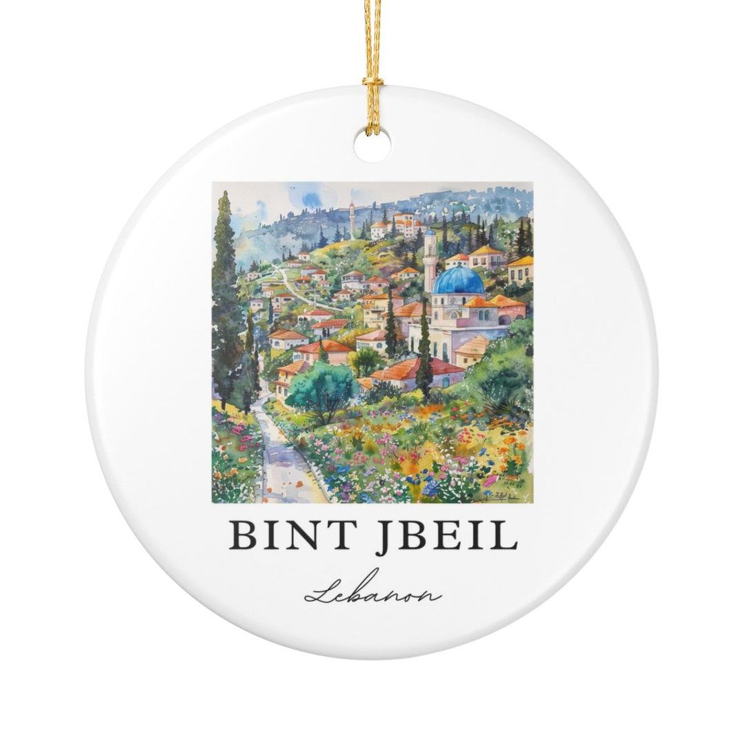 Bint Jbeil Lebanon Ornament: Unique Bint Jbeil Souvenir, Bint Jbeil Lebanon Xmas Decor, and Authentic Bint Jbeil Gift