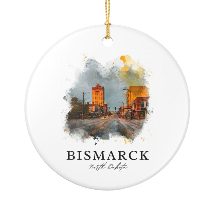 Bismarck North Dakota A Ornament: Unique Bismarck North Dakota A Souvenir, Bismarck North Dakota A Xmas Decor, and Authentic Bismarck North Dakota A Gift