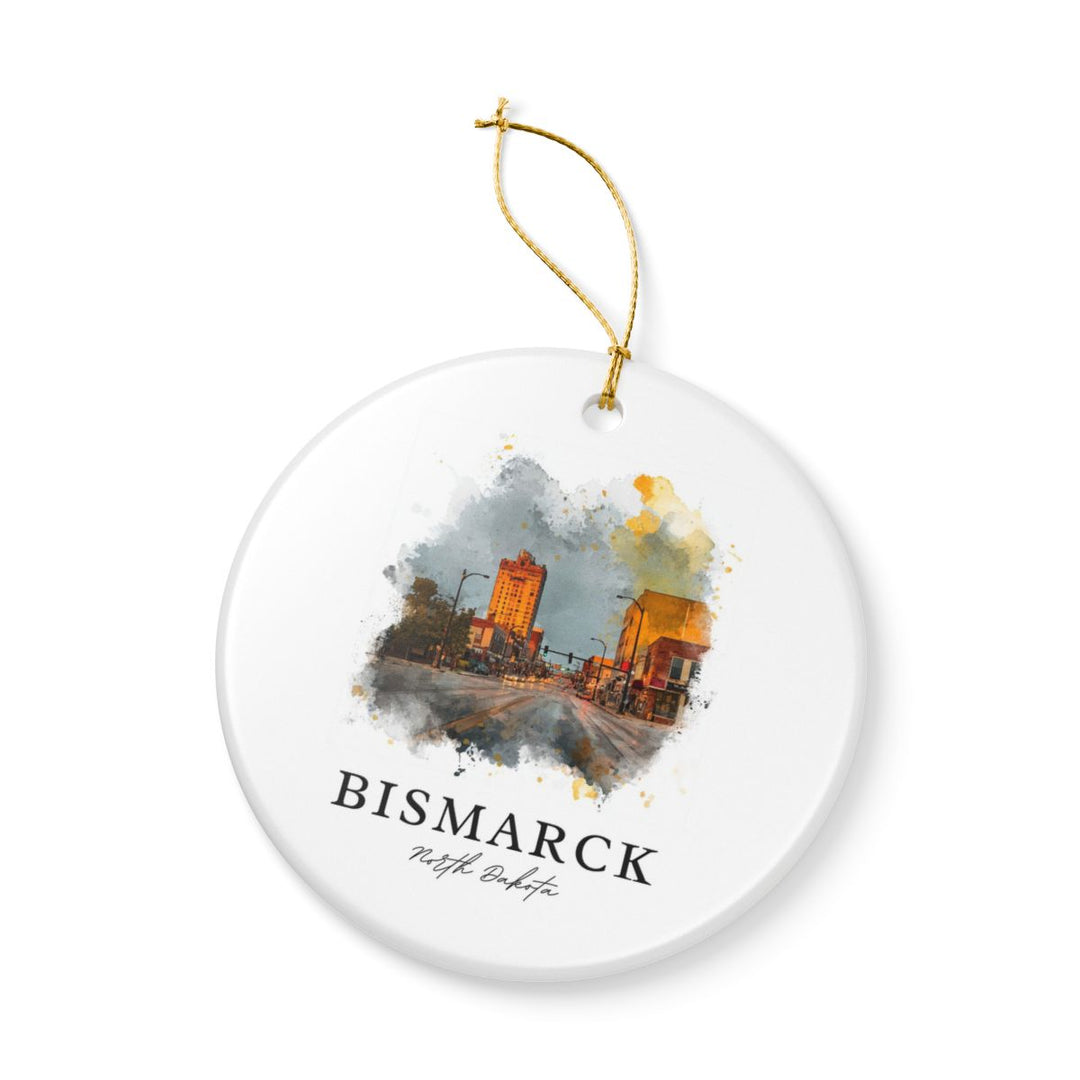 Bismarck North Dakota A Ornament: Unique Bismarck North Dakota A Souvenir, Bismarck North Dakota A Xmas Decor, and Authentic Bismarck North Dakota A Gift