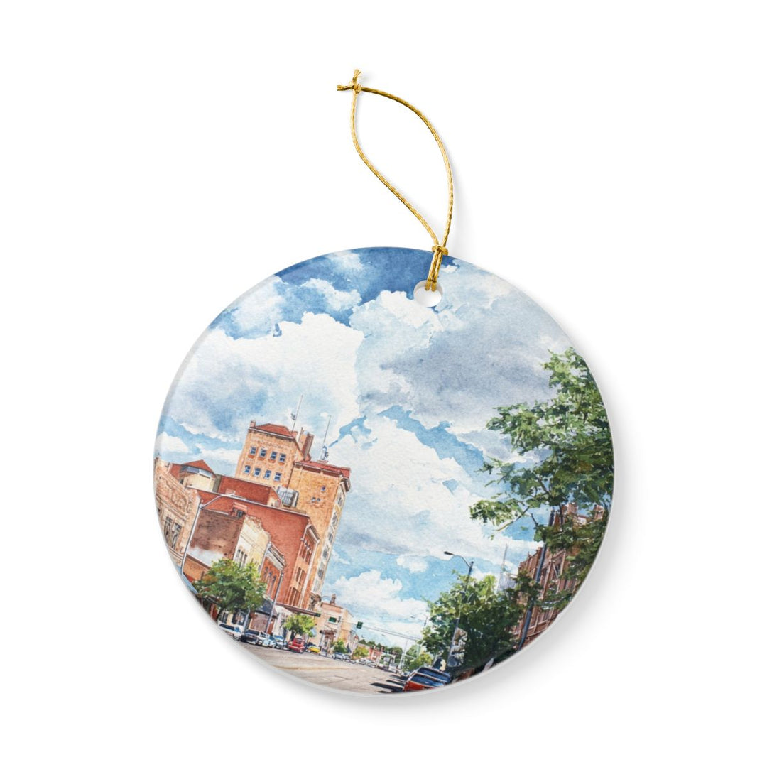 Bismarck North Dakota USA Ornament: Unique Bismarck Souvenir, Bismarck North Dakota Xmas Decor, and Authentic Bismarck Gift