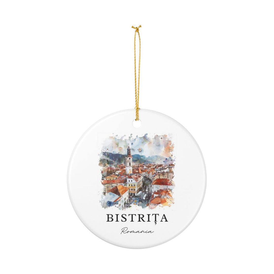 Bistria Romania Ornament: Unique Bistria Souvenir, Bistria Romania Xmas Decor, and Authentic Bistria Gift