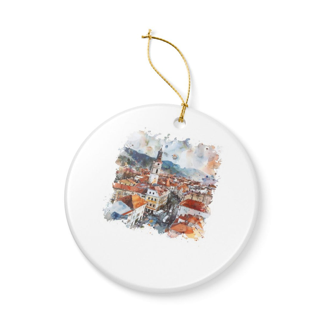 Bistria Romania Ornament: Unique Bistria Souvenir, Bistria Romania Xmas Decor, and Authentic Bistria Gift