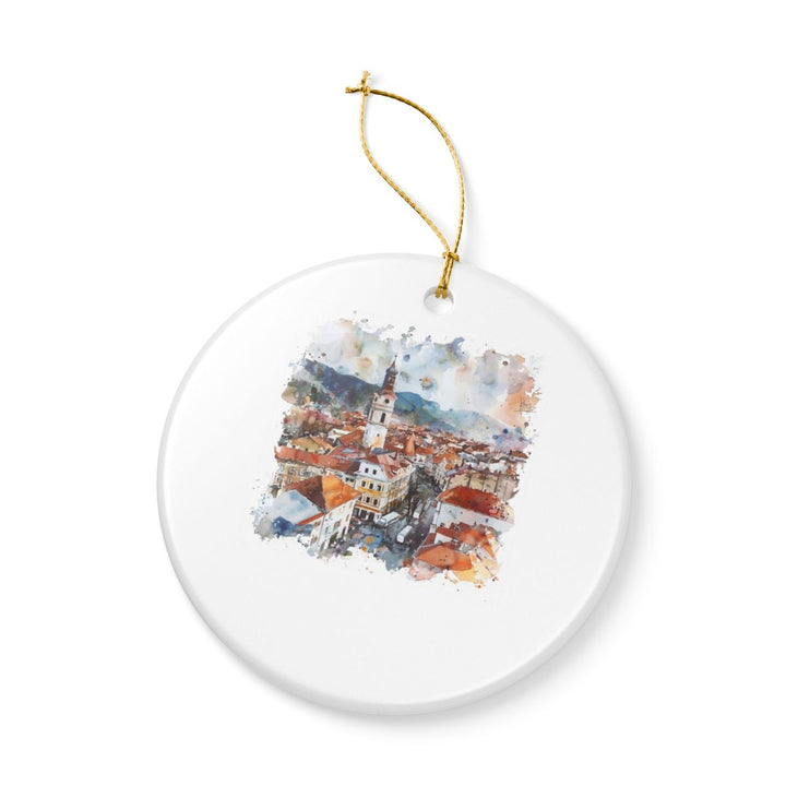 Bistria Romania Ornament: Unique Bistria Souvenir, Bistria Romania Xmas Decor, and Authentic Bistria Gift