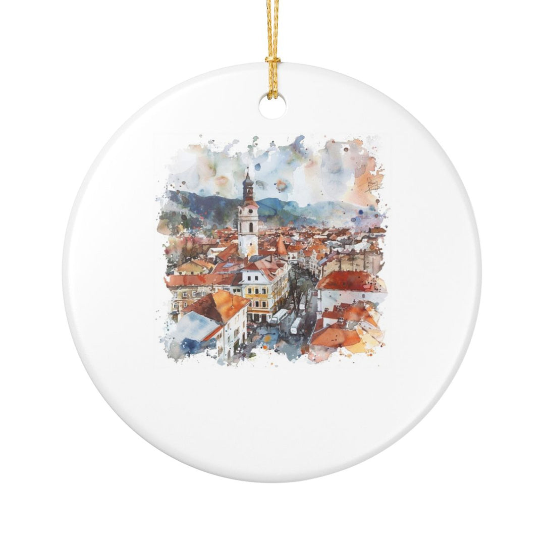 Bistria Romania Ornament: Unique Bistria Souvenir, Bistria Romania Xmas Decor, and Authentic Bistria Gift