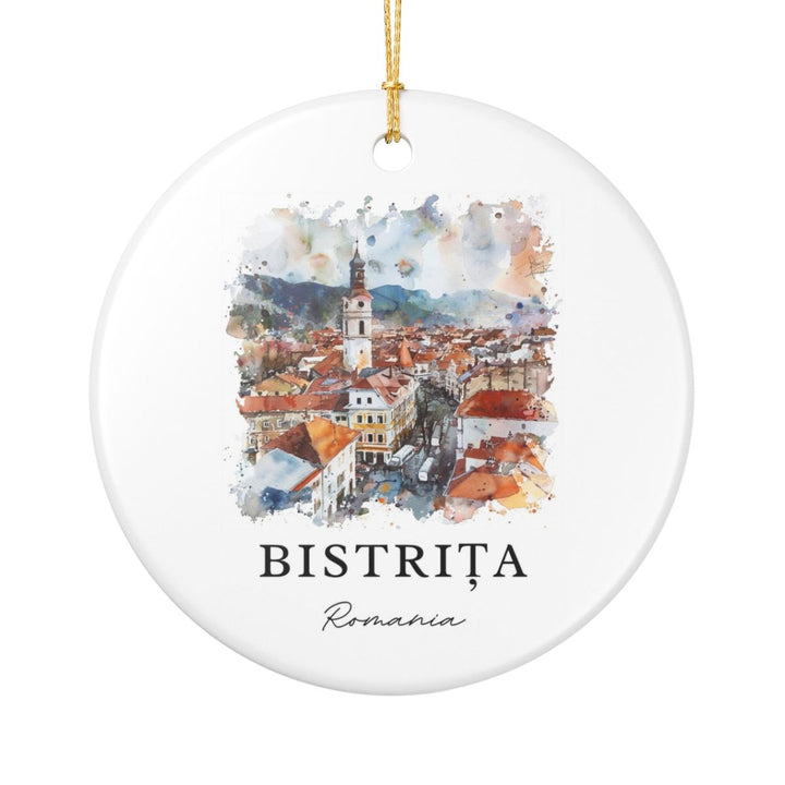 Bistria Romania Ornament: Unique Bistria Souvenir, Bistria Romania Xmas Decor, and Authentic Bistria Gift