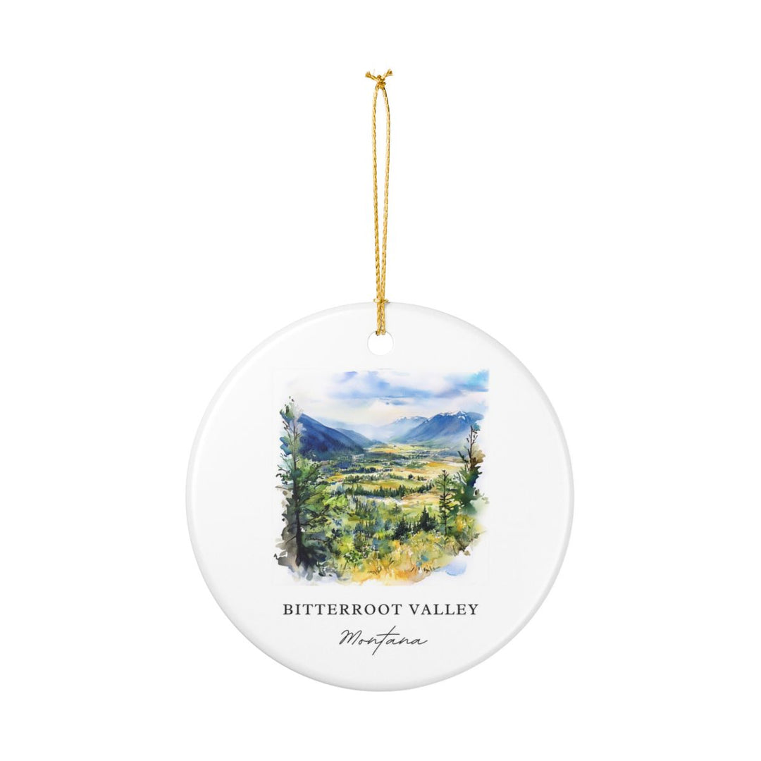Bitterroot Valley Montana USA Ornament: Unique Bitterroot Valley Souvenir, Bitterroot Valley Montana Xmas Decor, and Authentic Bitterroot Valley Gift