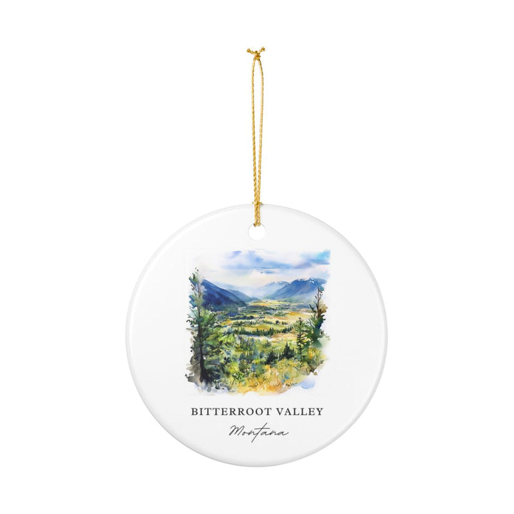 Bitterroot Valley Montana USA Ornament: Unique Bitterroot Valley Souvenir, Bitterroot Valley Montana Xmas Decor, and Authentic Bitterroot Valley Gift
