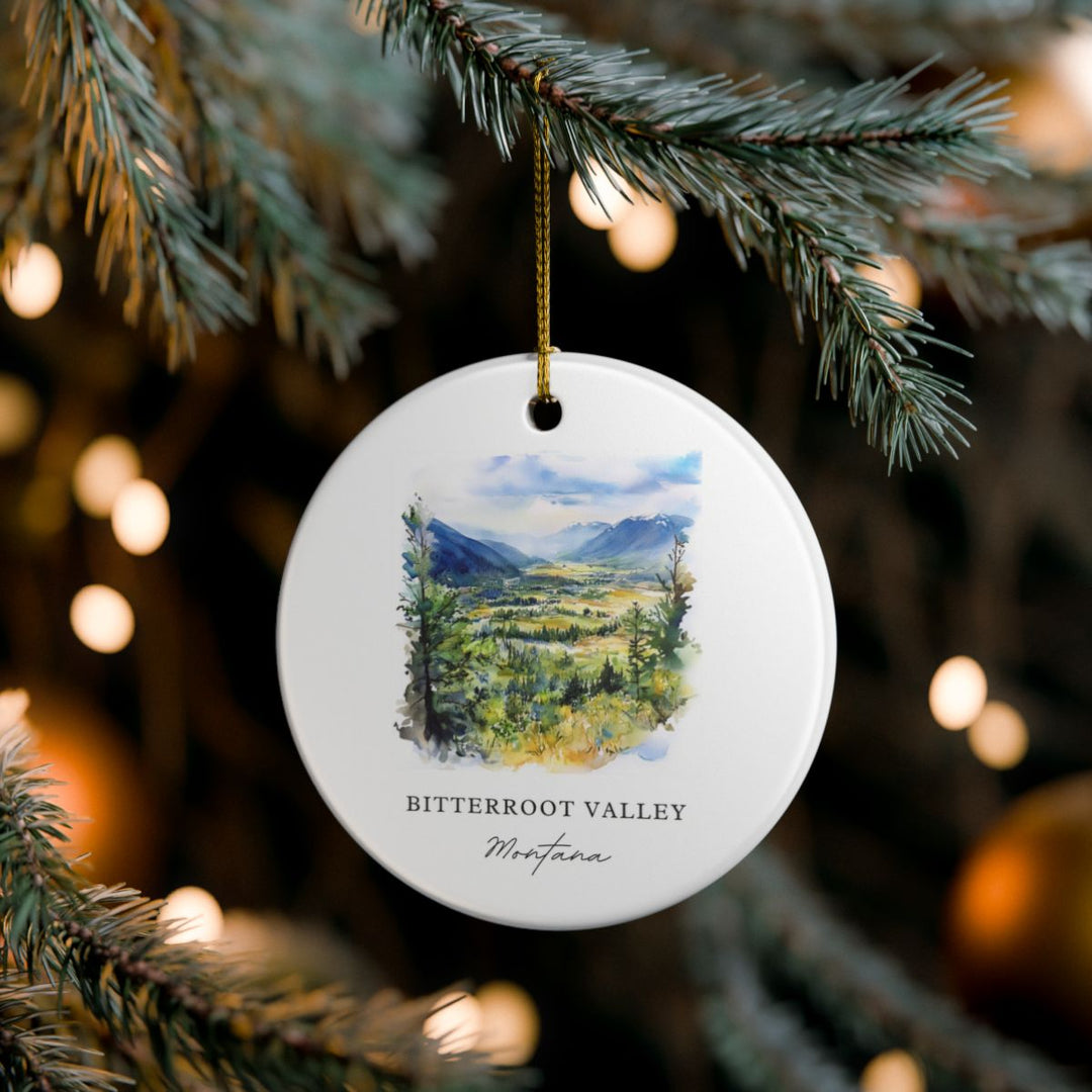 Bitterroot Valley Montana USA Ornament: Unique Bitterroot Valley Souvenir, Bitterroot Valley Montana Xmas Decor, and Authentic Bitterroot Valley Gift