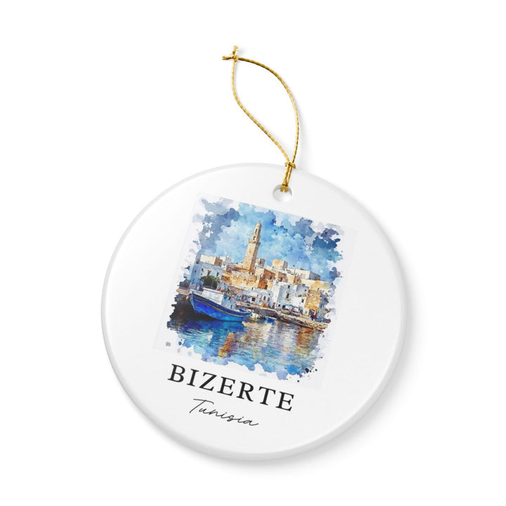 Bizerte Ornament: Unique Bizerte Souvenir, Bizerte Xmas Decor, and Authentic Bizerte Gift