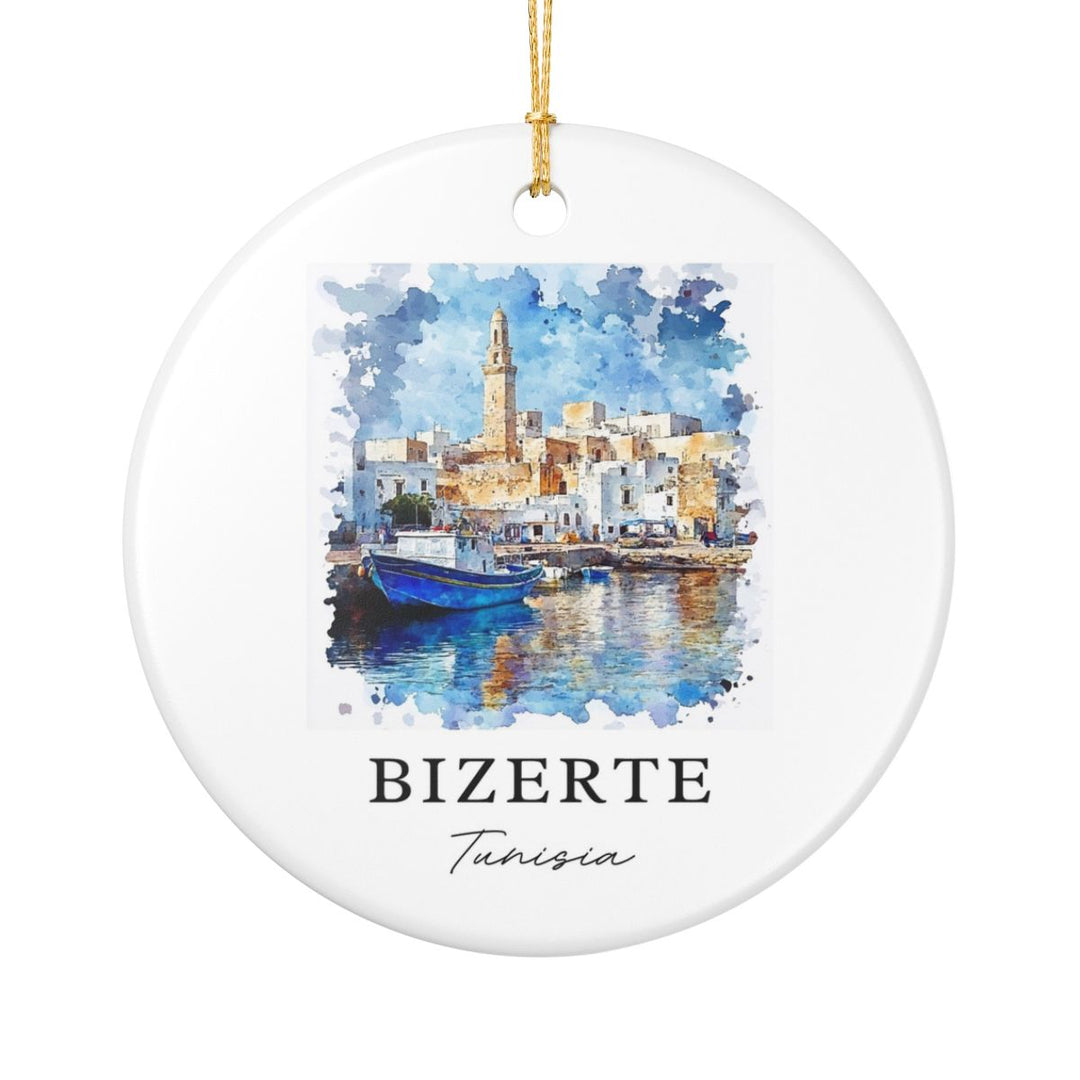 Bizerte Ornament: Unique Bizerte Souvenir, Bizerte Xmas Decor, and Authentic Bizerte Gift