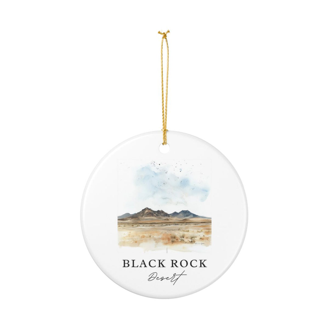 Black Rock Desert Nevada USA Ornament: Unique Black Rock Desert Souvenir, Black Rock Desert Nevada Xmas Decor, and Authentic Black Rock Desert Gift