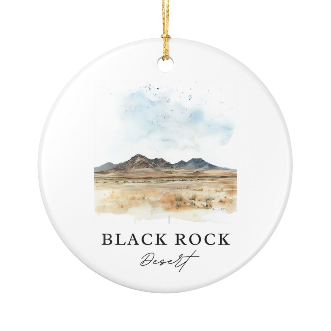 Black Rock Desert Nevada USA Ornament: Unique Black Rock Desert Souvenir, Black Rock Desert Nevada Xmas Decor, and Authentic Black Rock Desert Gift