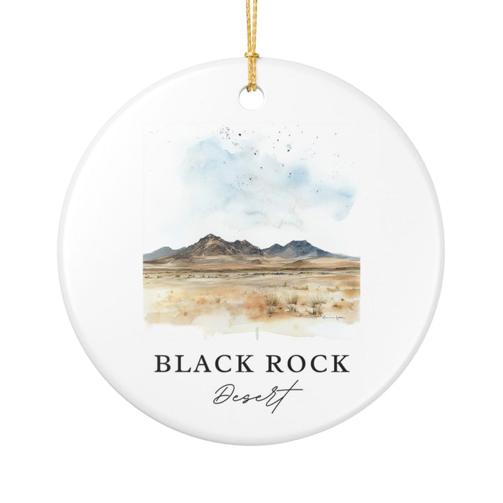 Black Rock Desert Nevada USA Ornament: Unique Black Rock Desert Souvenir, Black Rock Desert Nevada Xmas Decor, and Authentic Black Rock Desert Gift