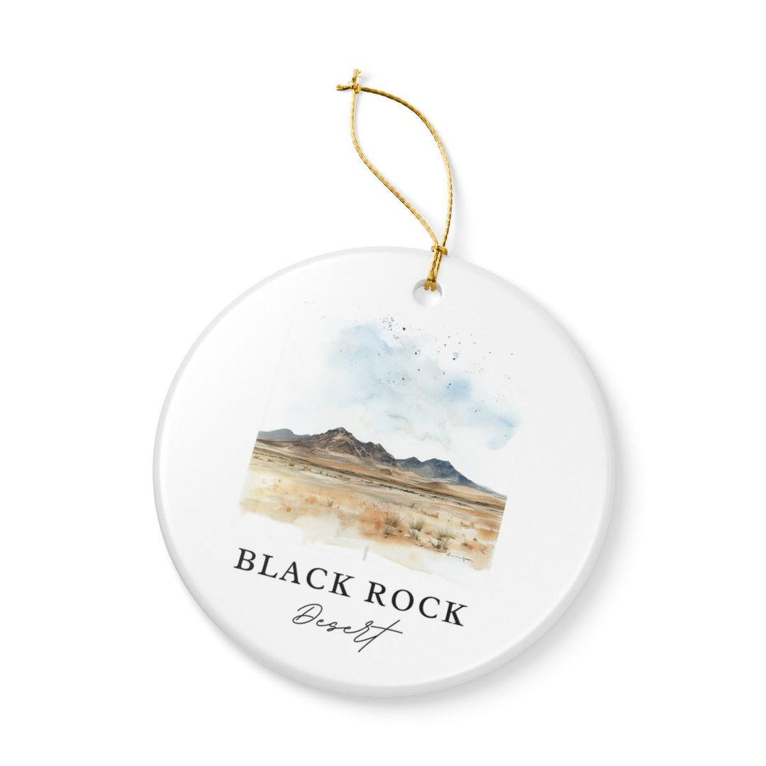 Black Rock Desert Nevada USA Ornament: Unique Black Rock Desert Souvenir, Black Rock Desert Nevada Xmas Decor, and Authentic Black Rock Desert Gift