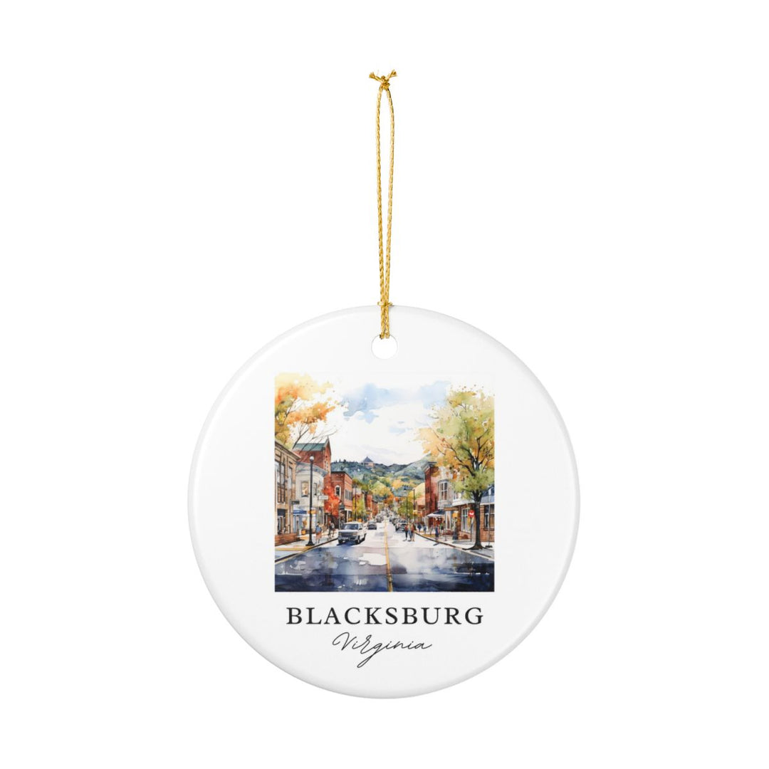 Blacksburg Virginia Ornament: Unique Blacksburg Souvenir, Blacksburg Virginia Xmas Decor, and Authentic Blacksburg Gift